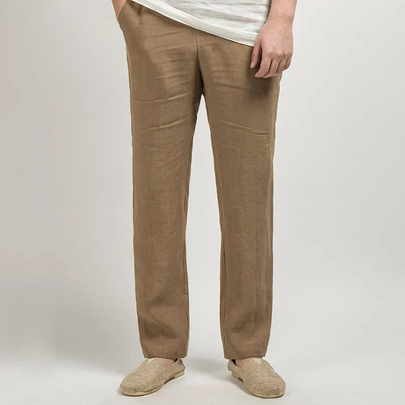 Men’s Trousers – Relaxed Straight Fit – Breathable Lightweight Full Length