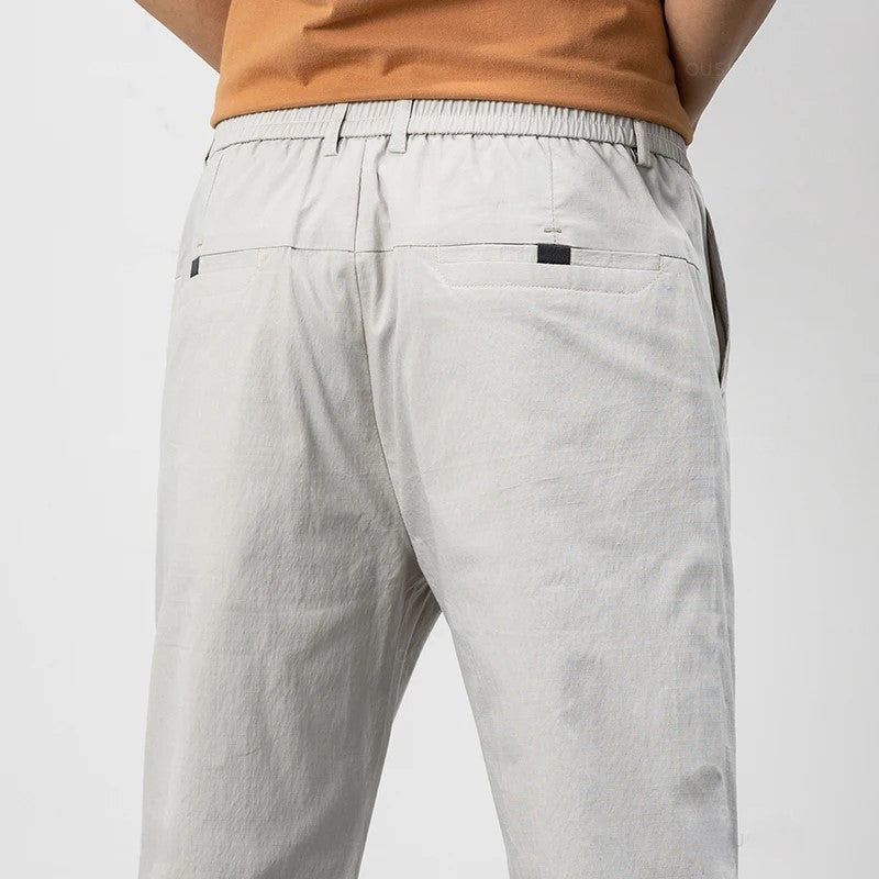 Men’s Chino Pants – Relaxed Fit – Lightweight Cotton – Tapered Leg – Full Length Casual