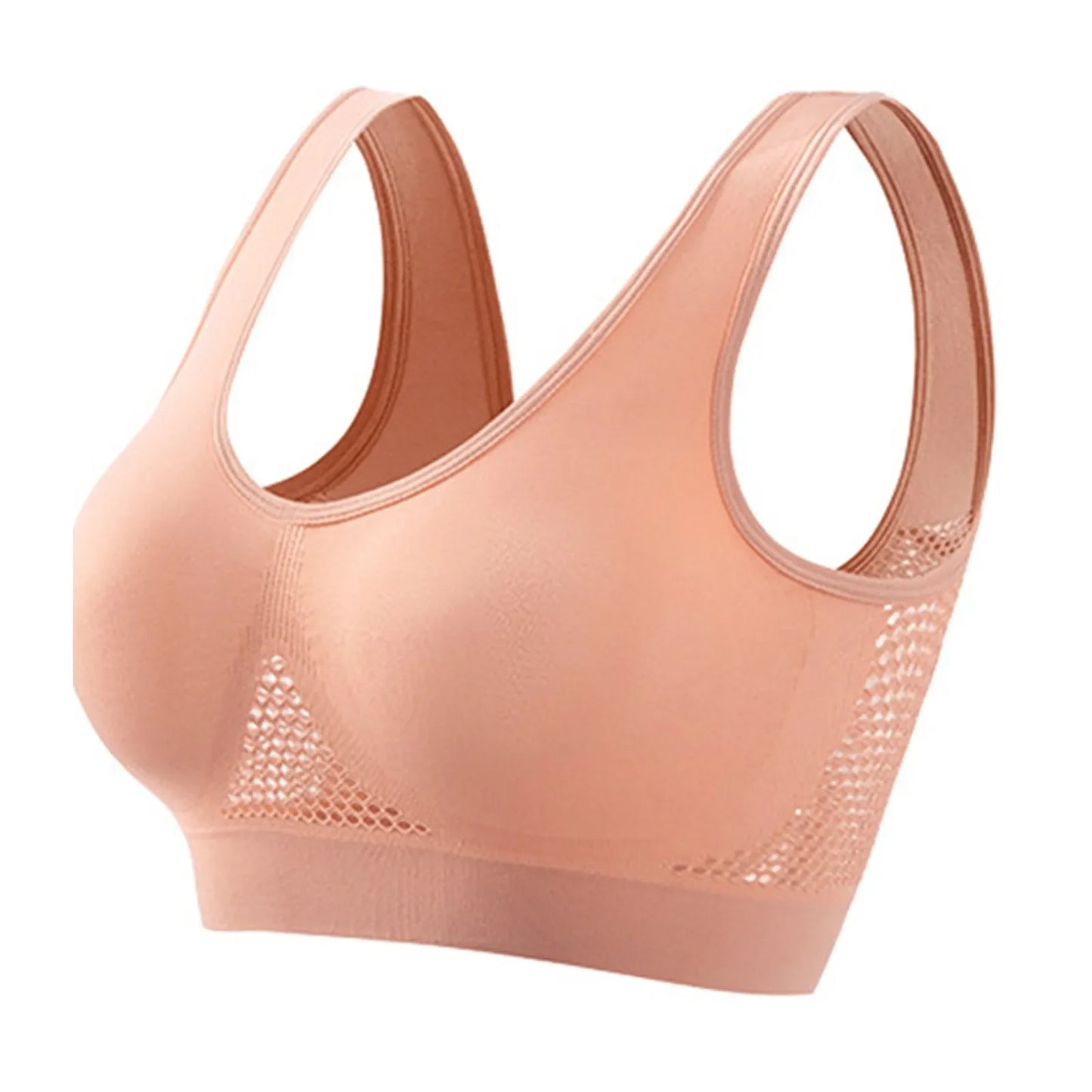 Women’s Sports Bra – High Support – Racerback Mesh – Breathable Stretch Fabric
