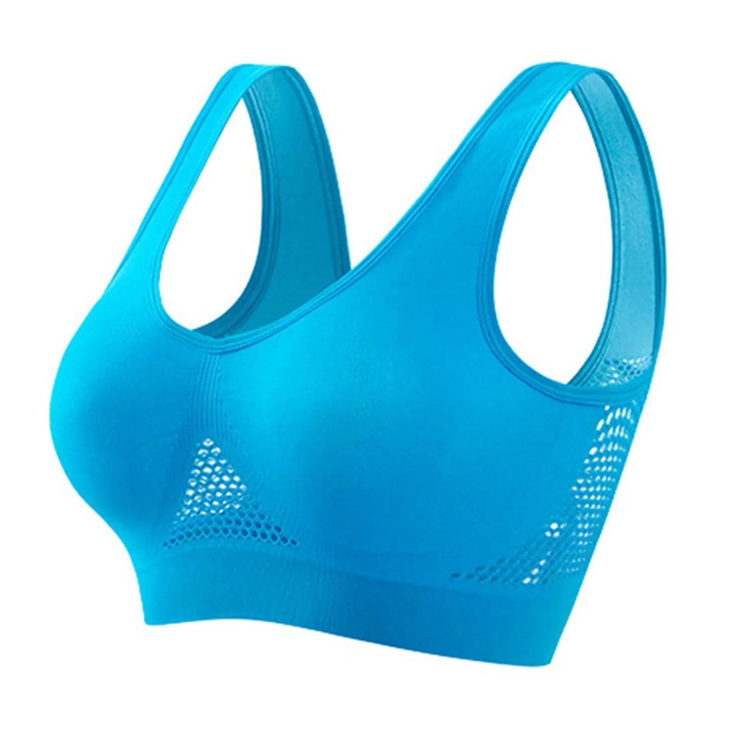 Women’s Sports Bra – High Support – Racerback Mesh – Breathable Stretch Fabric
