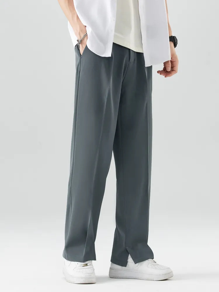 Men’s Trousers – Straight Leg – Relaxed Fit – Lightweight Soft Fabric – Smart Casual