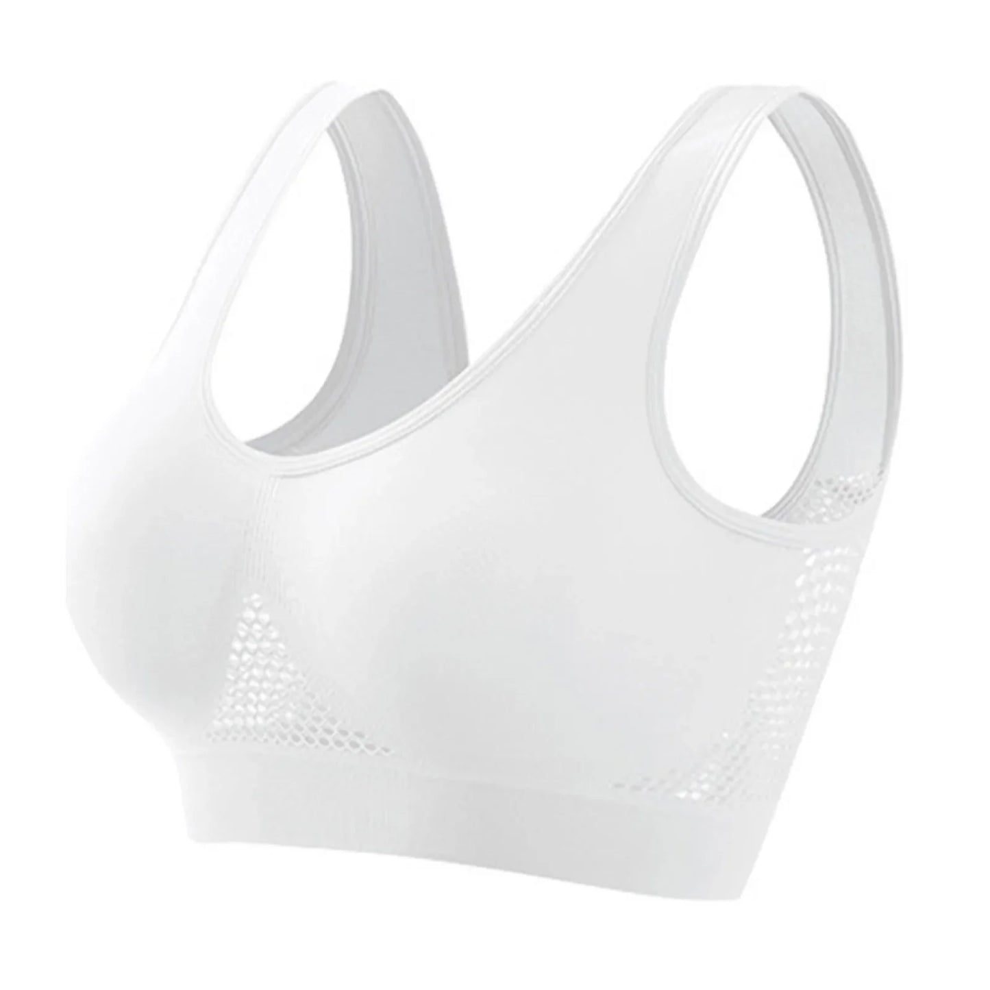 Women’s Sports Bra – High Support – Racerback Mesh – Breathable Stretch Fabric