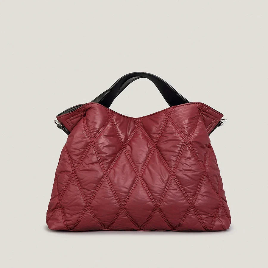 Women’s Tote Bag – Quilted Diamond Design – Padded Texture – Structured Spacious Carryall