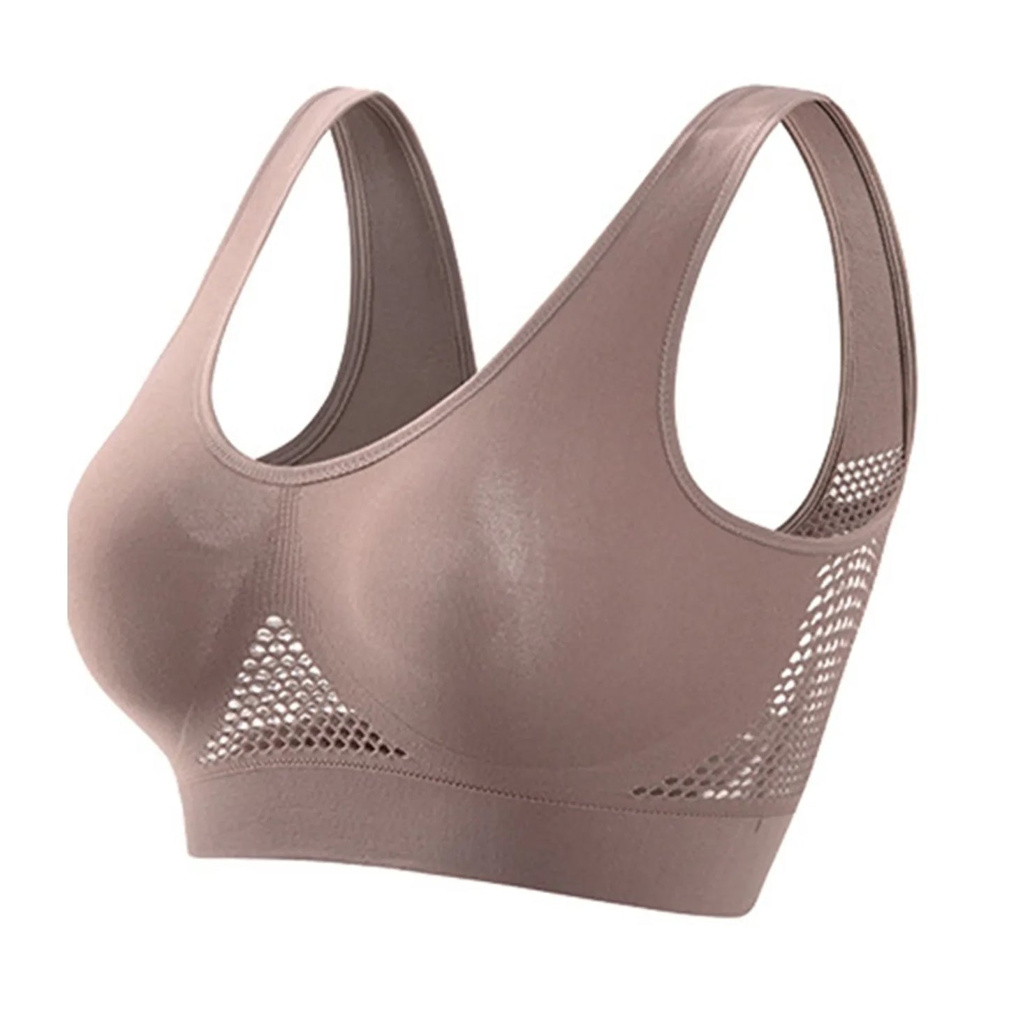 Women’s Sports Bra – High Support – Racerback Mesh – Breathable Stretch Fabric
