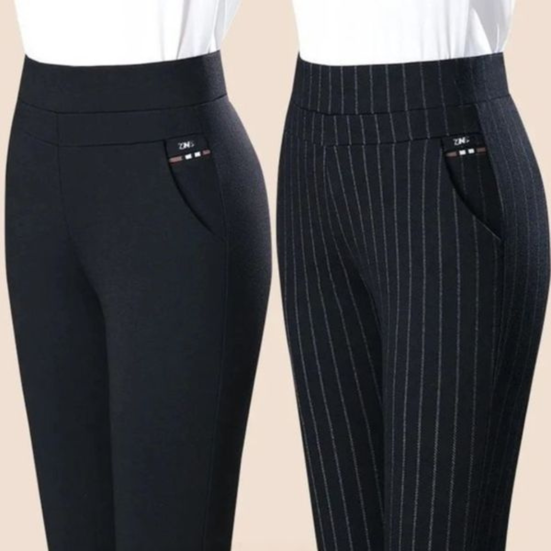 Women’s High-Waisted Leggings – Slim Fit – Stretch Fabric – Faux Pocket Detail