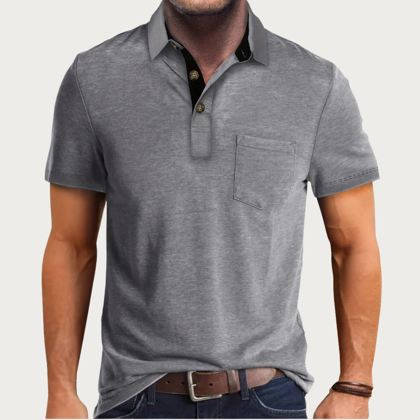 Men’s Polo Shirt – Soft Knit – Regular Fit – Short Sleeve – Chest Pocket – Casual Style