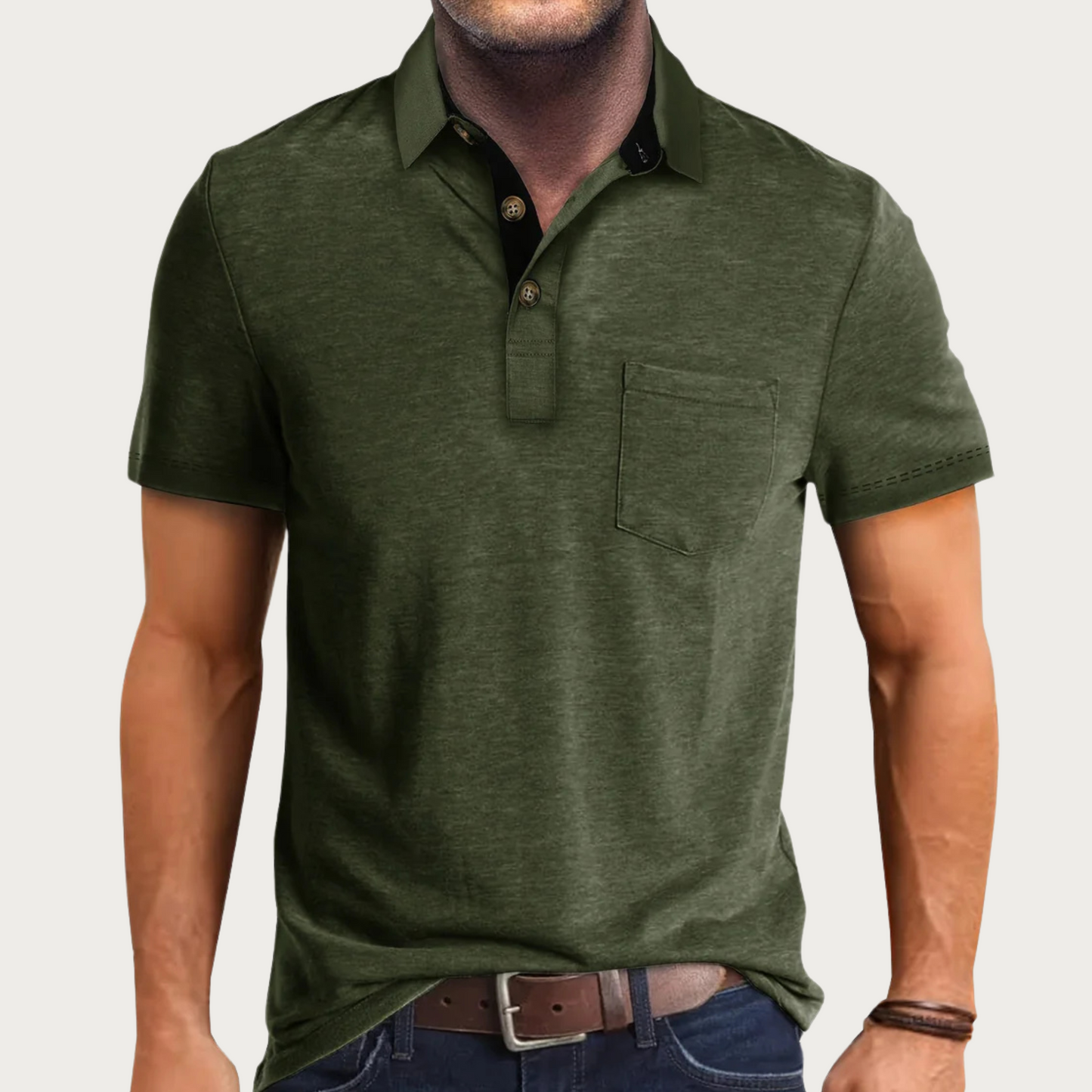 Men’s Polo Shirt – Soft Knit – Regular Fit – Short Sleeve – Chest Pocket – Casual Style