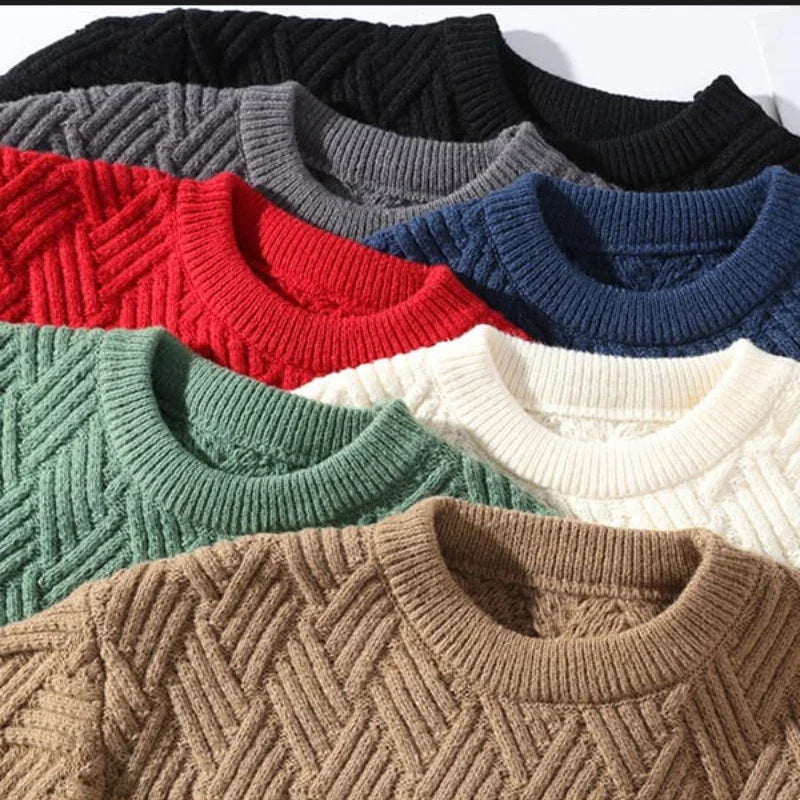 Harrison Relaxed Fit Sweater | Crewneck Geometric Sweater