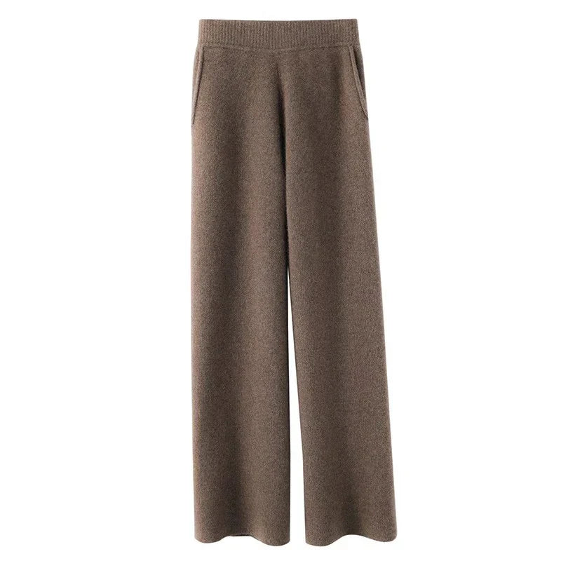 Women’s Sweatpants – Relaxed Wide-Leg Fit – Elastic Waist