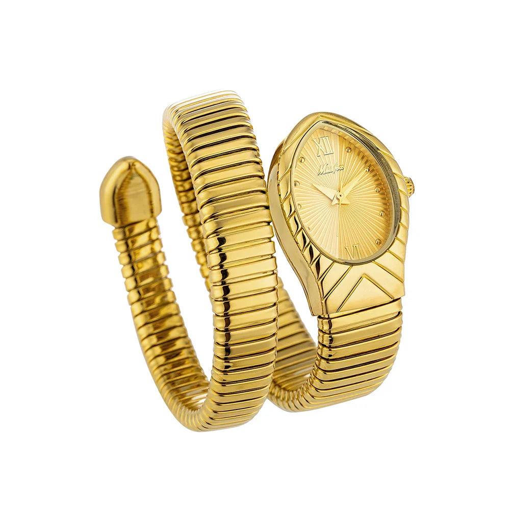 Isla Oval Roman Numeral Wristwatch | Sunburst Wrap-Around Wristwatch