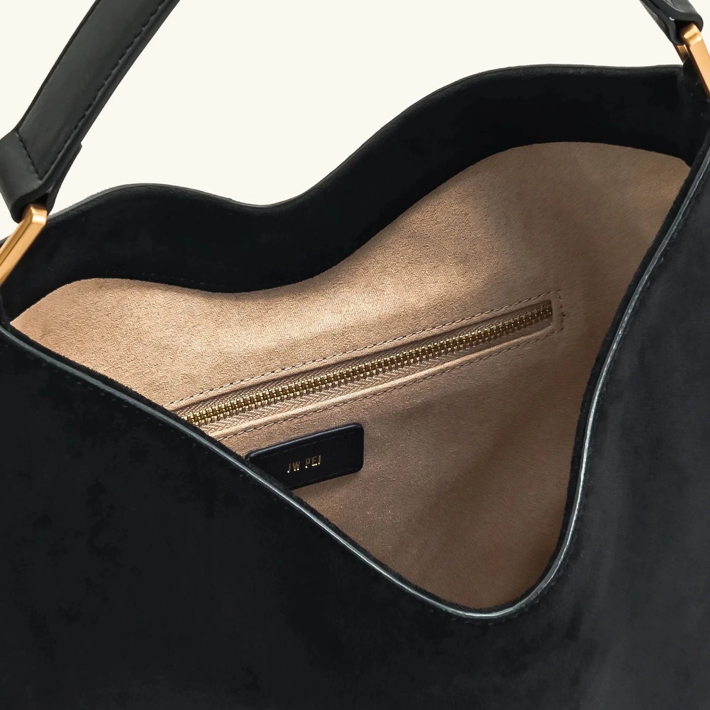 Sienna Slouchy Shoulder Bag | Gold Hardware Drawstring Shoulder Bag