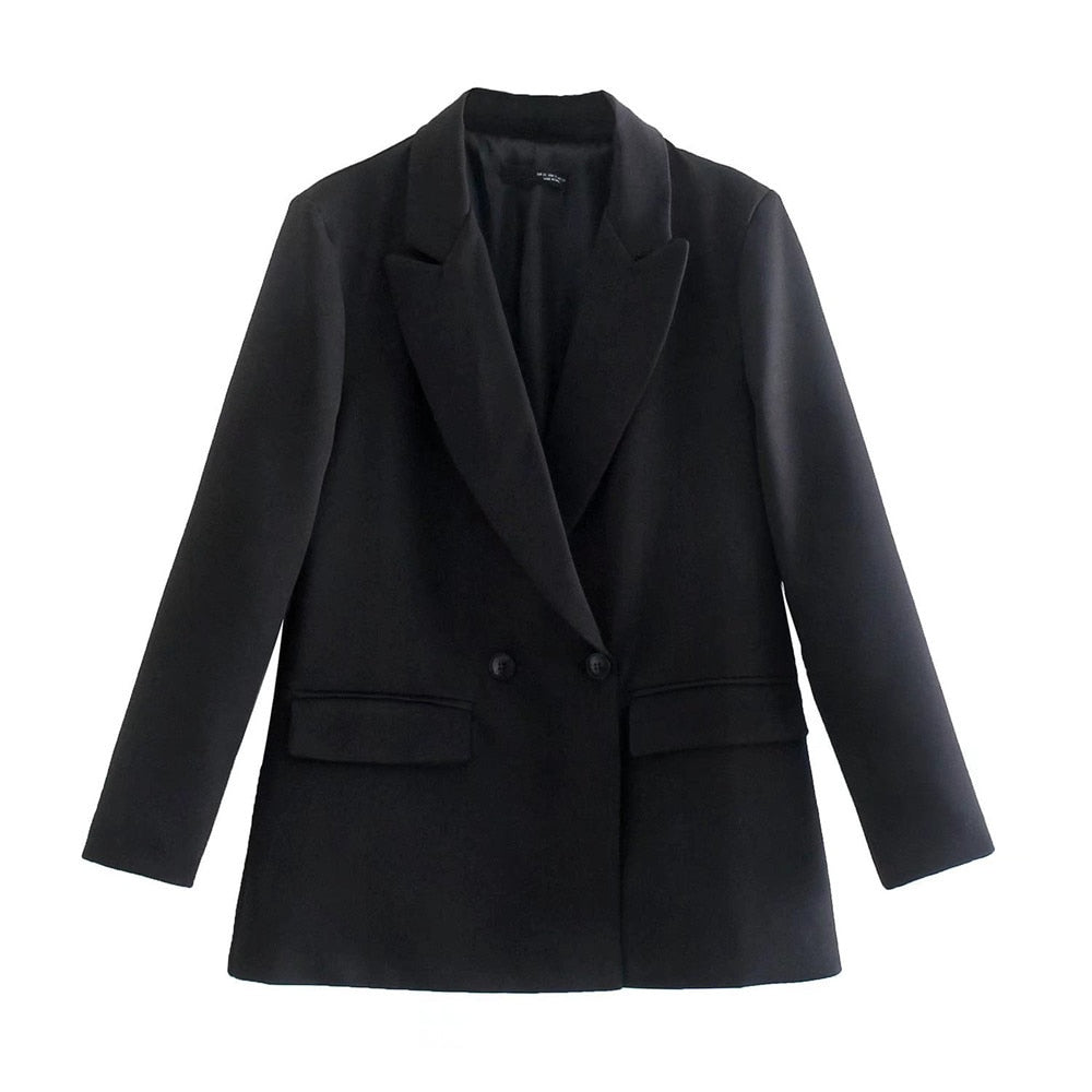 Women’s Blazer – Tailored Fit – Double-Breasted – Structured Silhouette – Notched Lapels