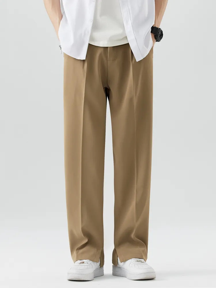 Men’s Trousers – Straight Leg – Relaxed Fit – Lightweight Soft Fabric – Smart Casual