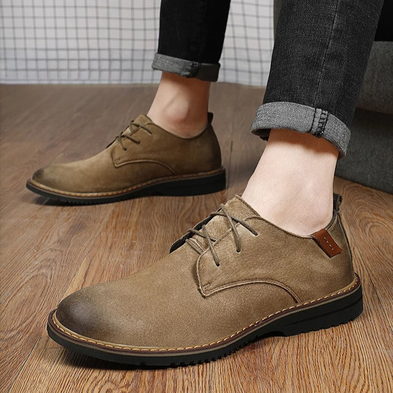 Men’s Oxford Dress Shoes – Leather – Classic Fit – Closed Lacing Formal Style
