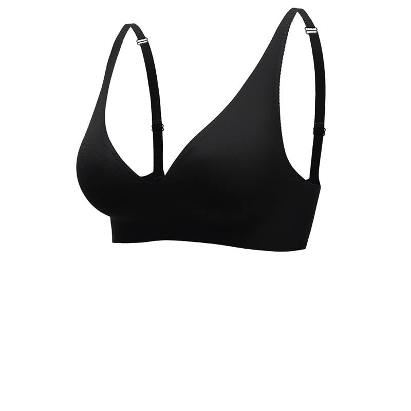 Women’s Seamless Bra – V-Neck – Wide Straps – Breathable Blend – Full Coverage Fit