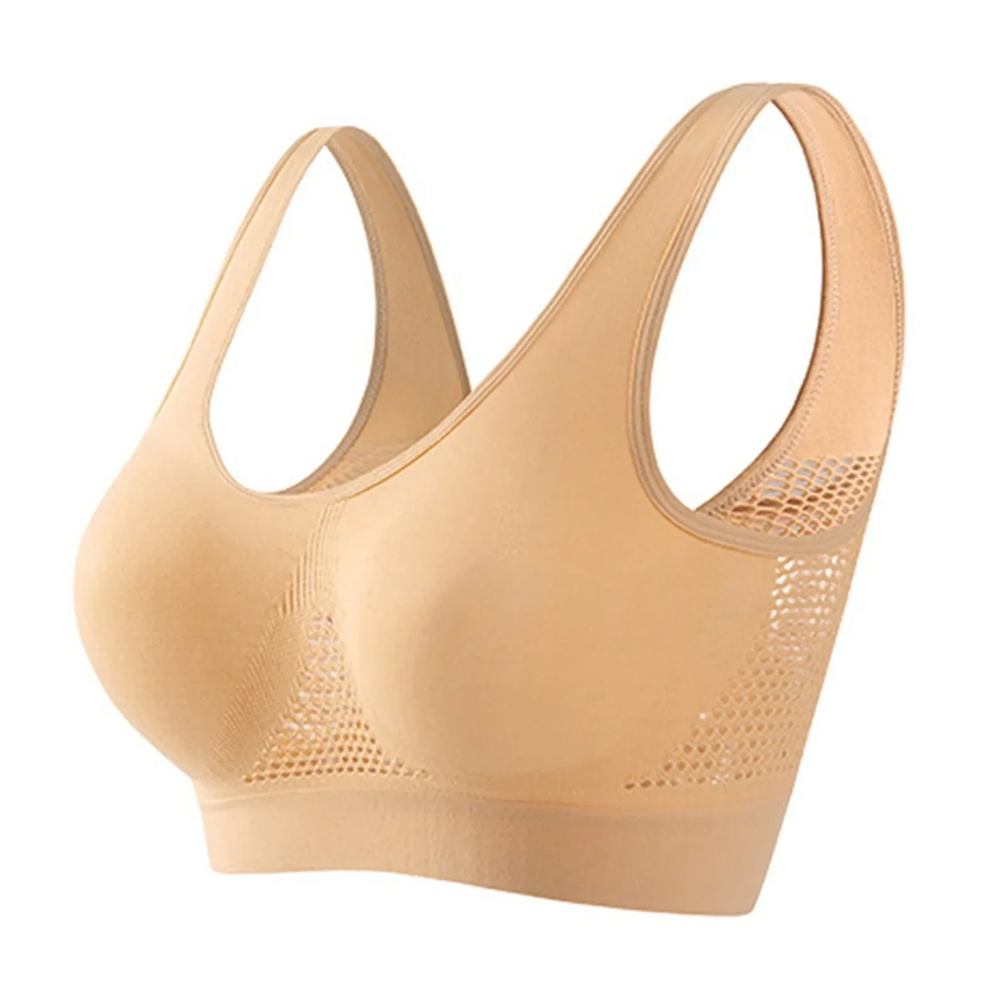 Women’s Sports Bra – High Support – Racerback Mesh – Breathable Stretch Fabric