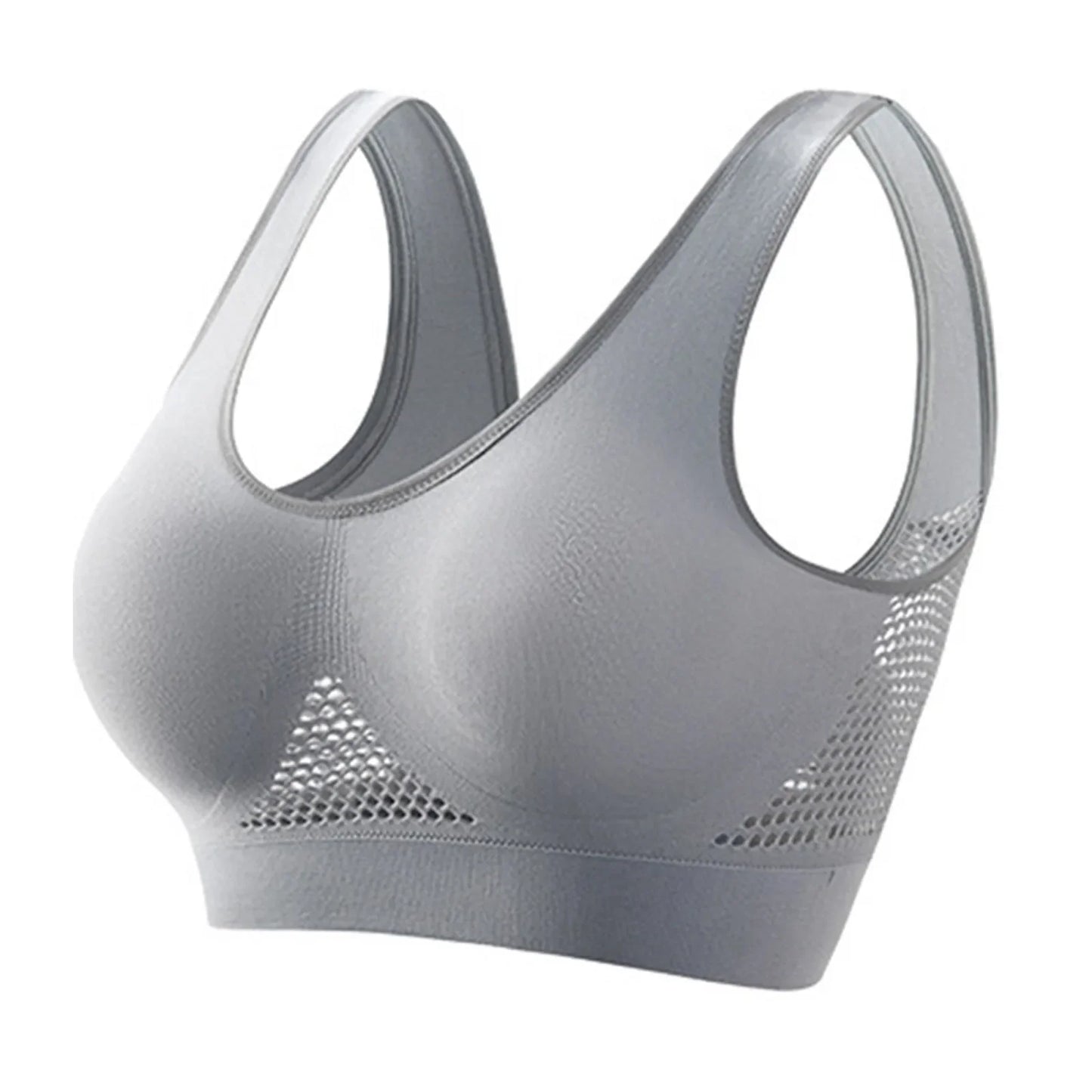 Women’s Sports Bra – High Support – Racerback Mesh – Breathable Stretch Fabric
