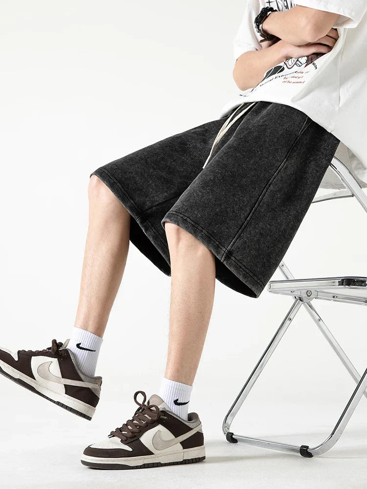 Men’s Casual Shorts – Relaxed Fit – Breathable Blend – Elastic Waist – Knee Length