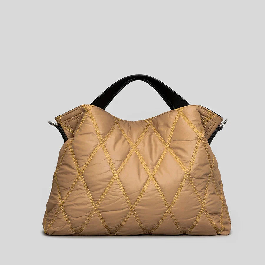 Women’s Tote Bag – Quilted Diamond Design – Padded Texture – Structured Spacious Carryall