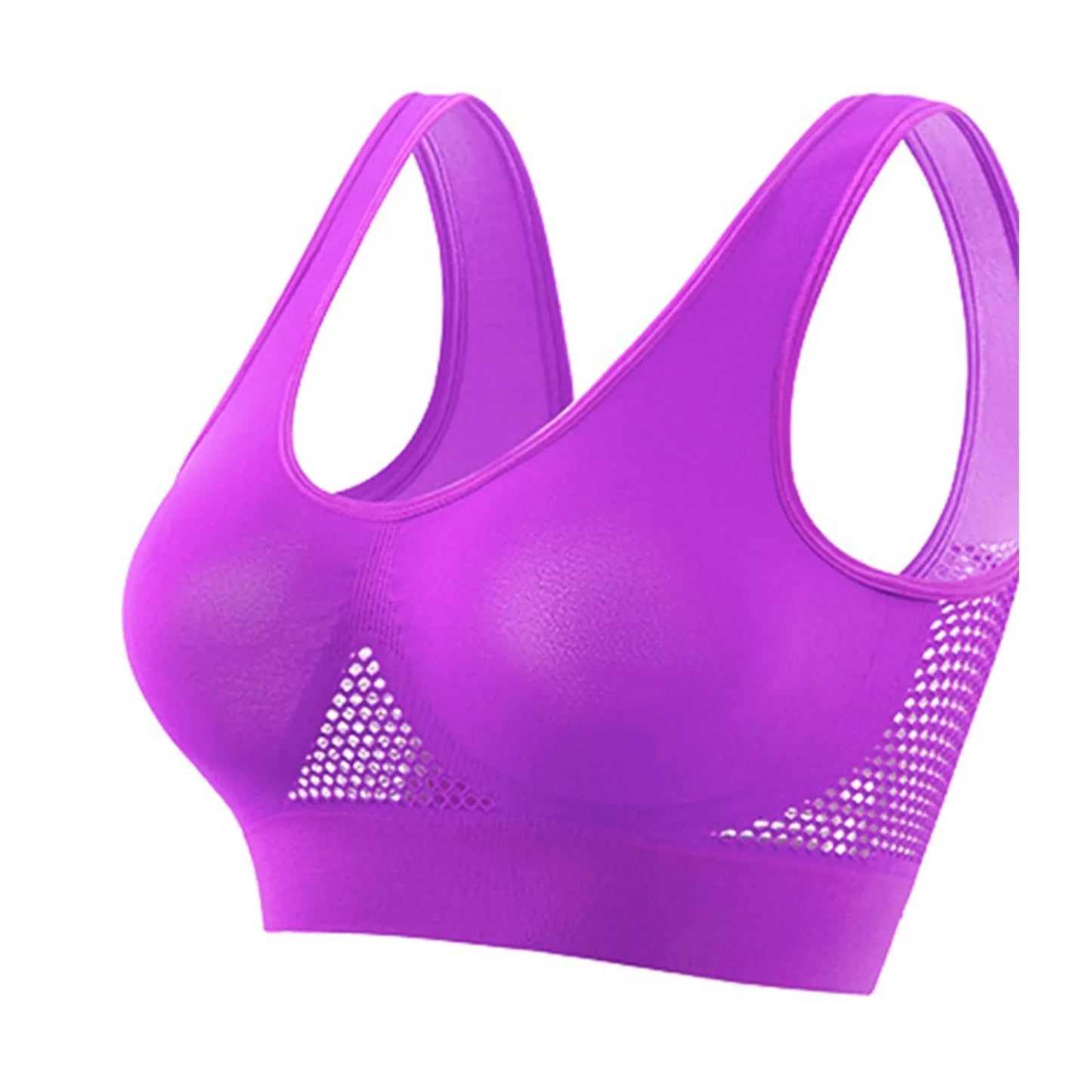 Women’s Sports Bra – High Support – Racerback Mesh – Breathable Stretch Fabric