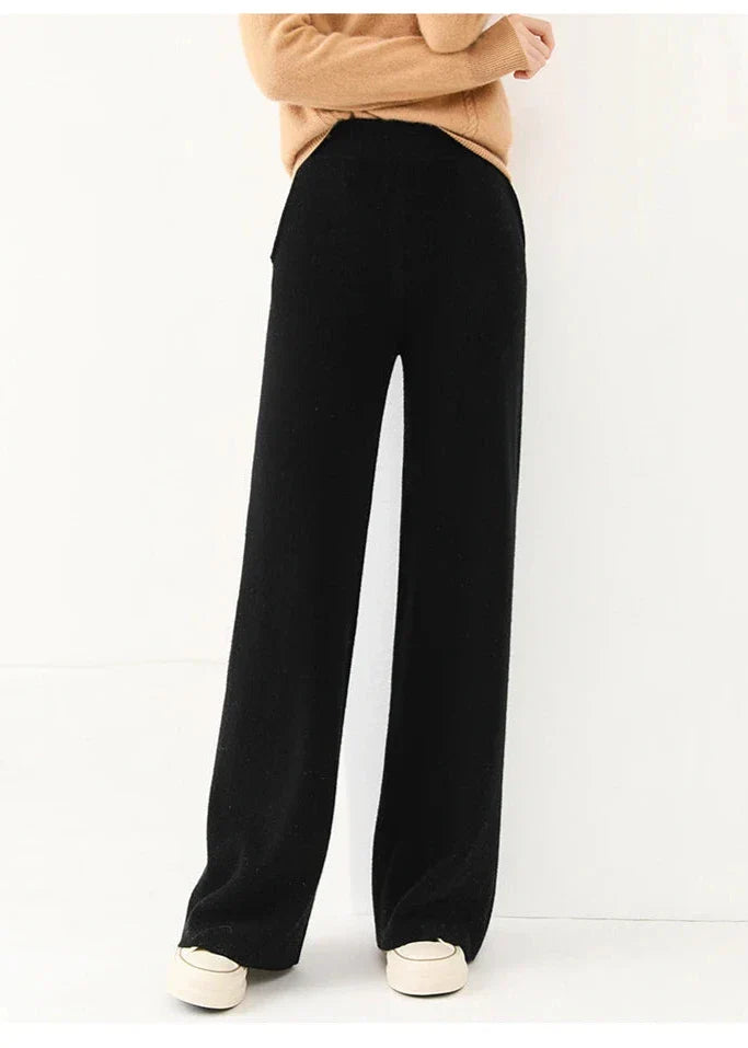 Women’s Sweatpants – Relaxed Fit – Wide Leg – Soft Knit – Elastic Waistband – Full Length