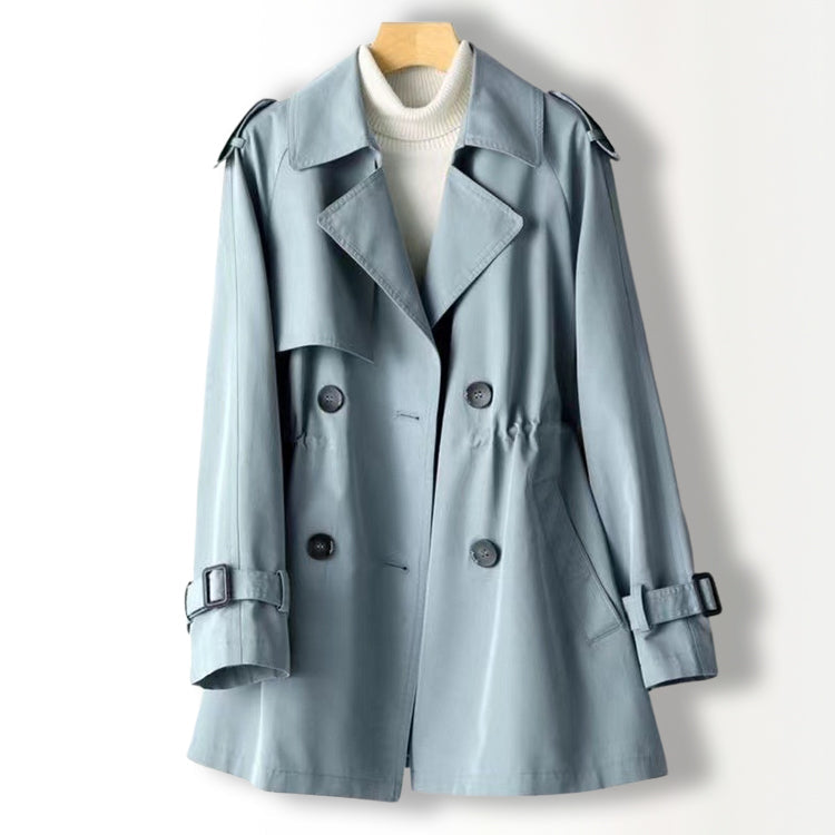 Sienna Relaxed Fit Trench Coat | Double-Breasted Button Front Coat