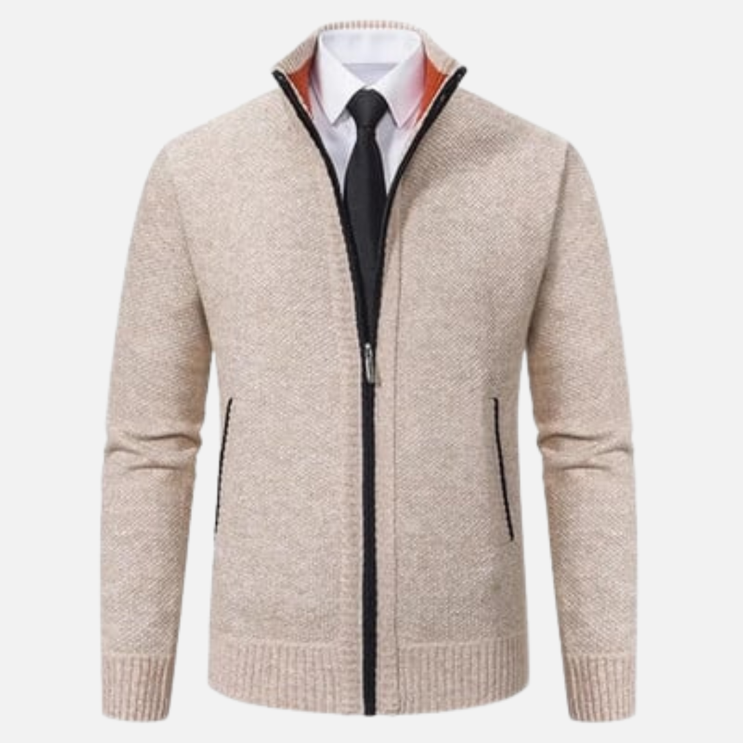Men’s Vest – Slim Fit – Fleece – Stand Collar – Full Zip – Smart Casual Layering