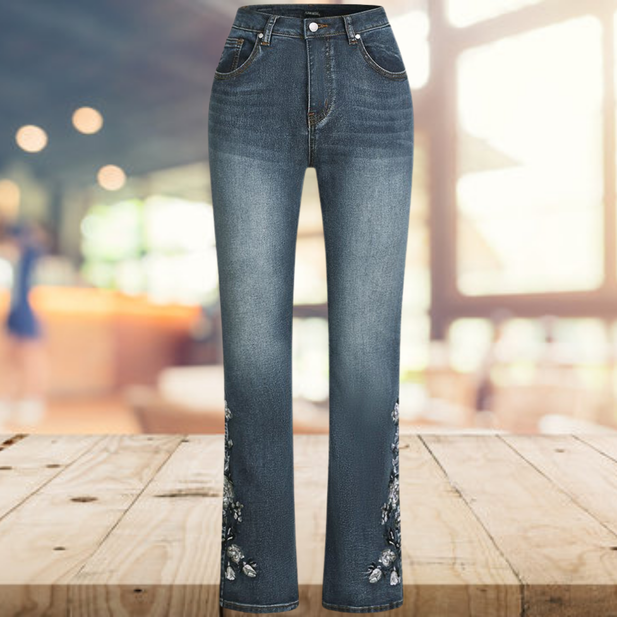Women’s Straight-Leg Jeans - Mid/High Rise - Stretch Denim - Classic 5-Pocket Design