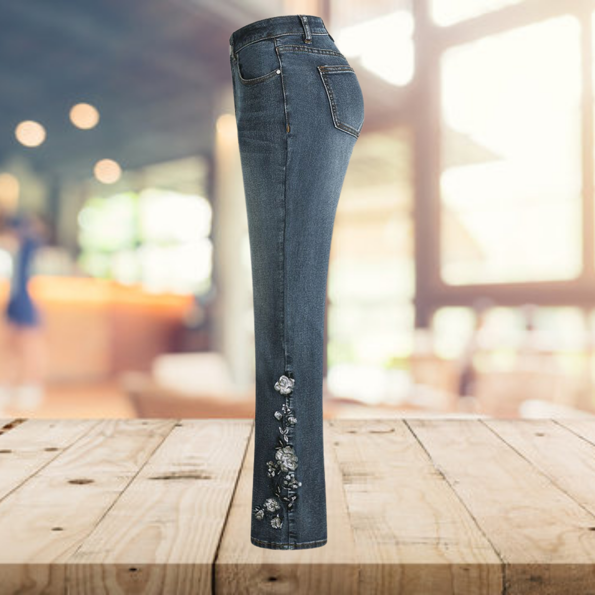 Women’s Straight-Leg Jeans - Mid/High Rise - Stretch Denim - Classic 5-Pocket Design