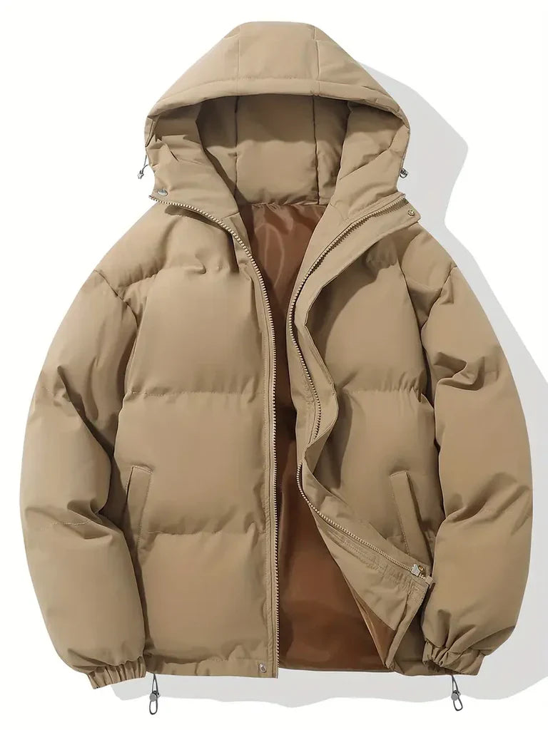 Isla Oversized Puffer Jacket | Hooded Quilted Hip-Length Jacket