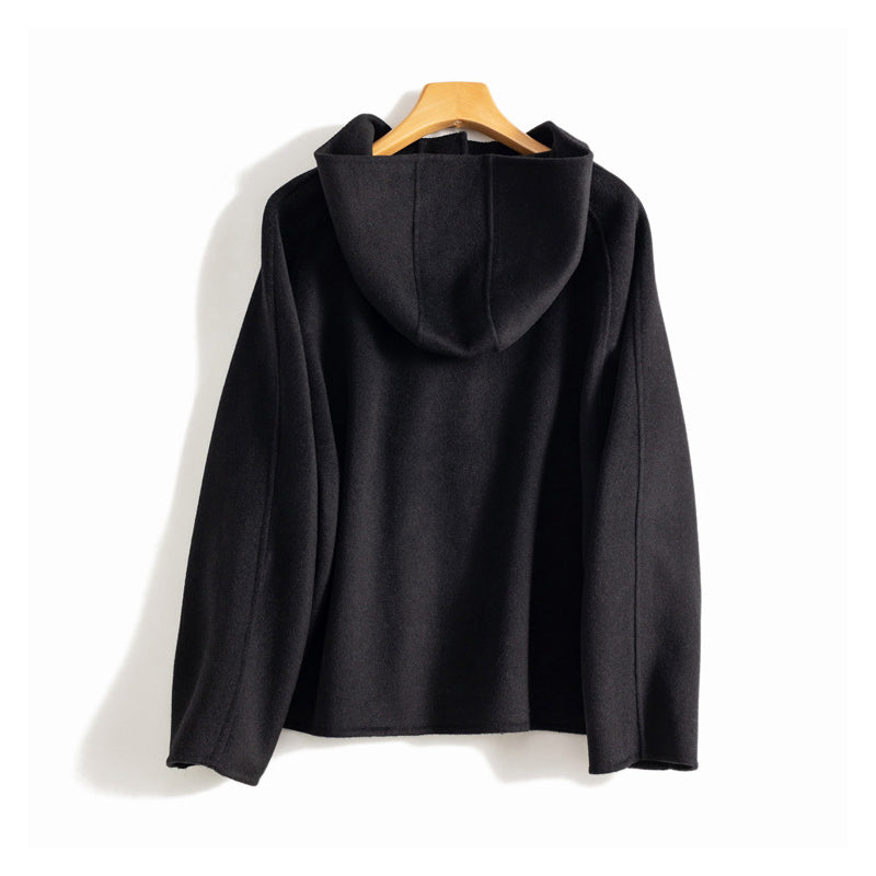 Isla Hooded Coat | Button Front Casual Coat