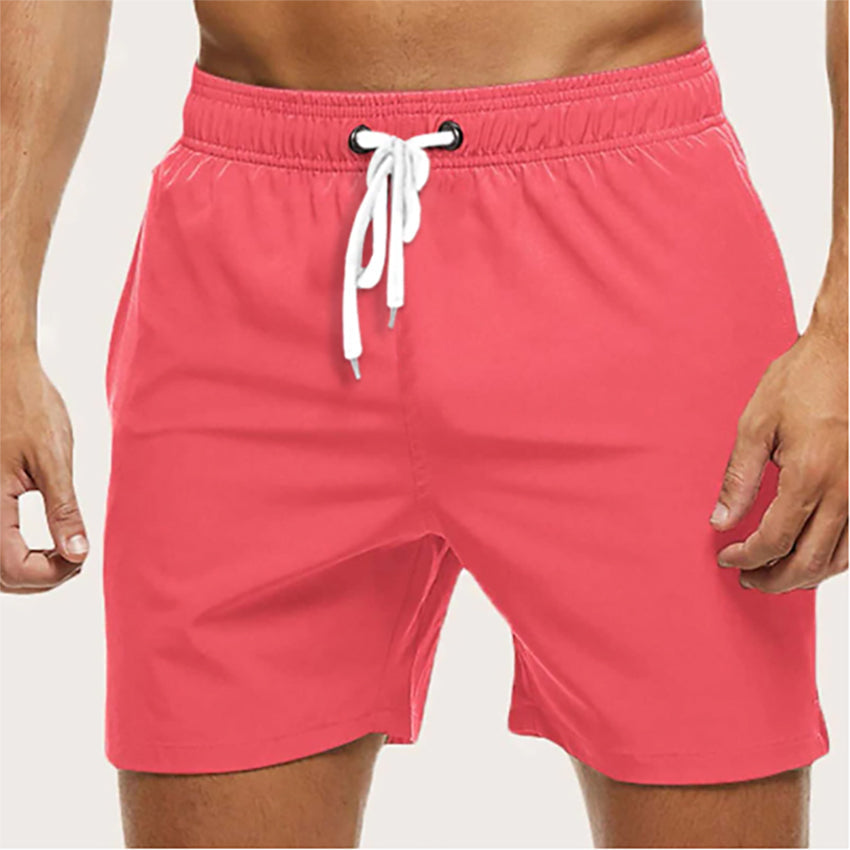 Men’s Swim Trunks – Quick-Dry Breathable Fabric – Regular Fit – Mid-Length Drawstring