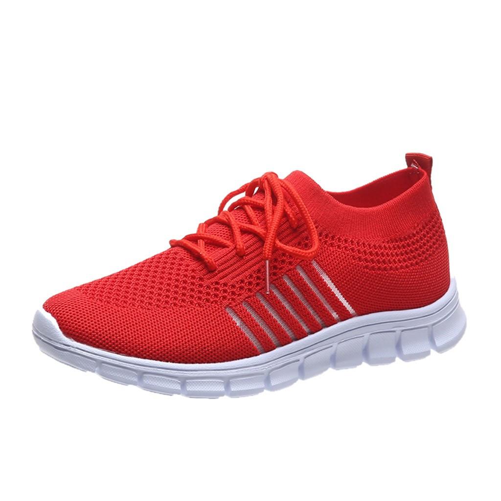 Women’s Sneakers – Breathable Mesh – Sock-Like Fit – Cushioned Sole – Lace-Up Design