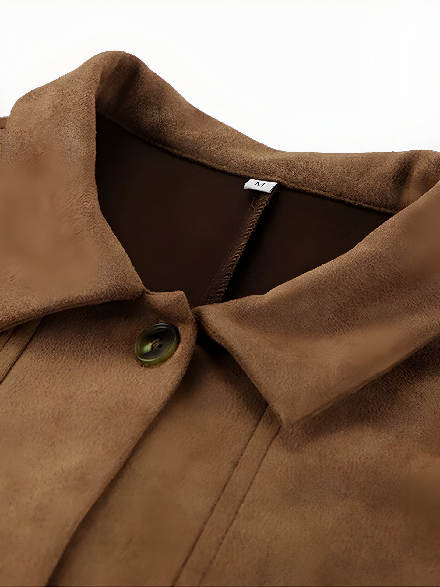 Women’s Oversized Jacket – Relaxed Fit – Luxury Fabric – Button Front – Mid-Thigh Length