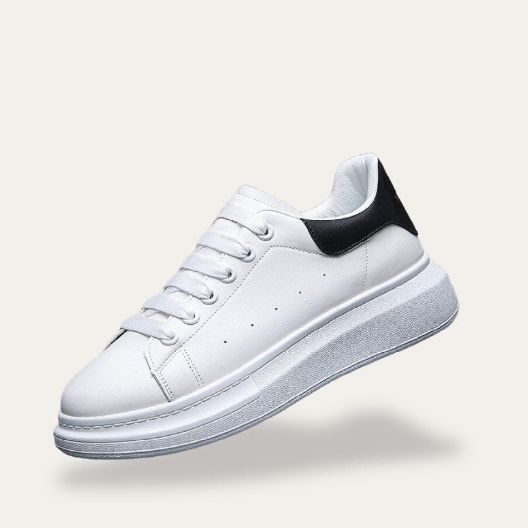 Men’s Sneakers – Smooth Leather – Low Top – Lace-Up