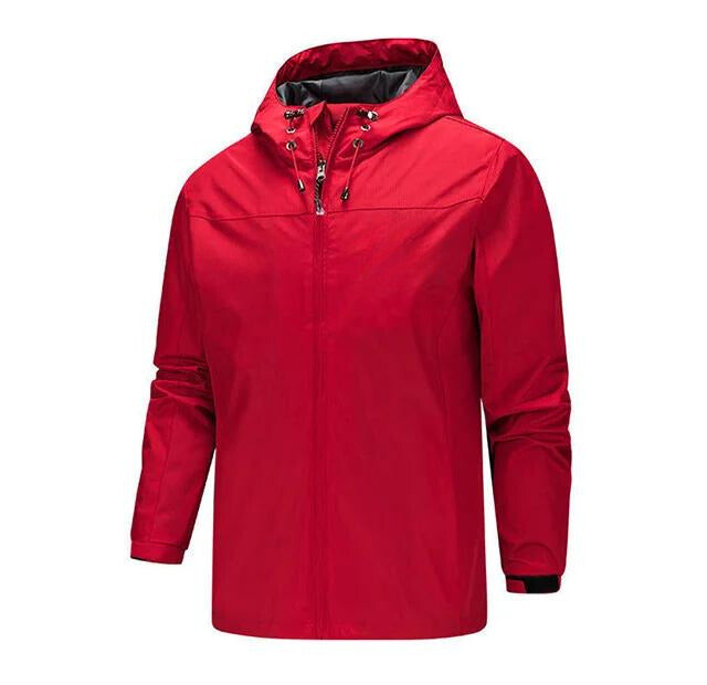Men’s Rain Jacket – Water-Resistant – Regular Fit – Hooded – Adjustable Cuffs