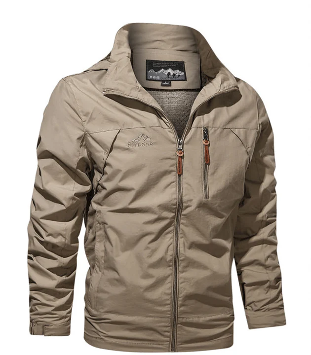 Men’s Regular Fit Jacket - Woven Fabric - Hip-Length - Stand-Up Collar With Hood