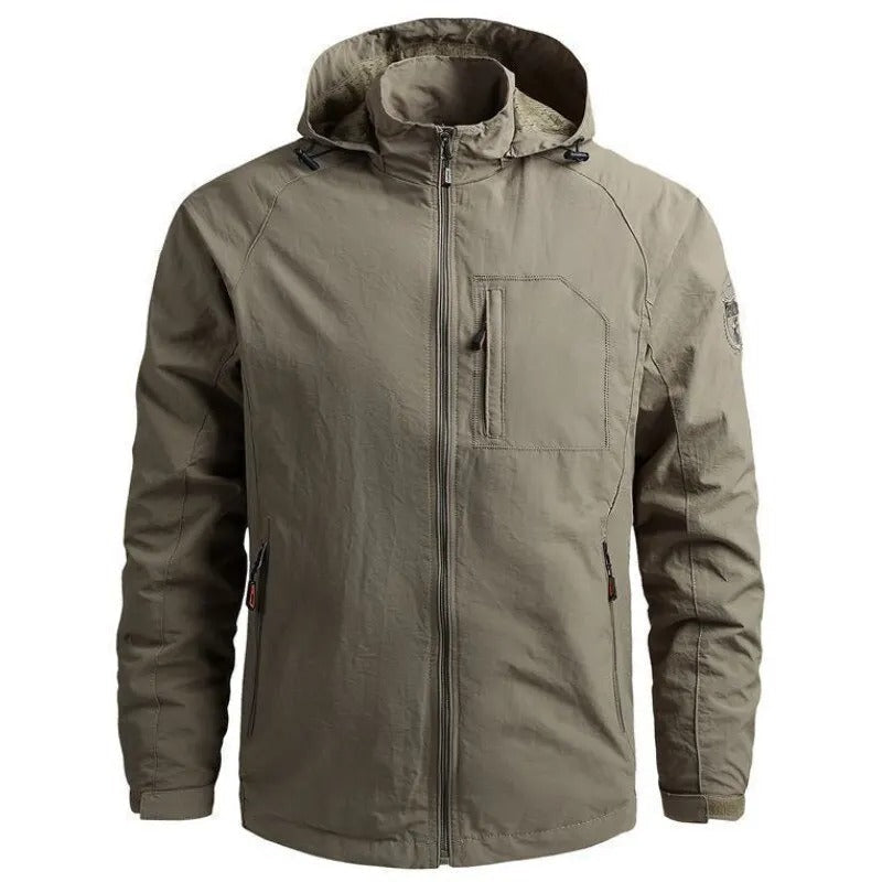 Men’s Jacket - Waterproof Blend - Collared Neck - Zipper Pockets