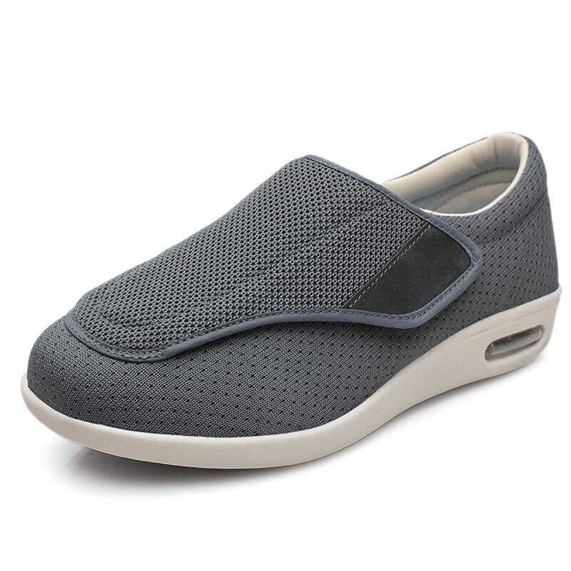 Men’s Comfort Shoes – Wide Fit – Soft Knit – Cushioned Sole – Adjustable Strap