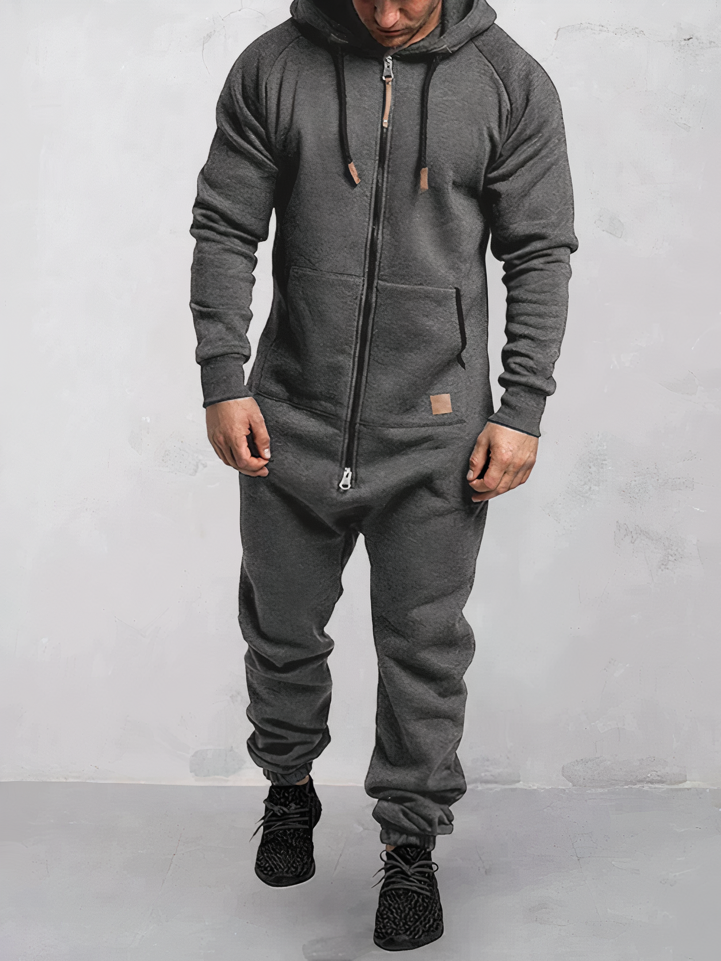 Men’s Tracksuit Set – Cotton Blend – Regular Fit – Full Zip Hoodie – Elastic Cuffs