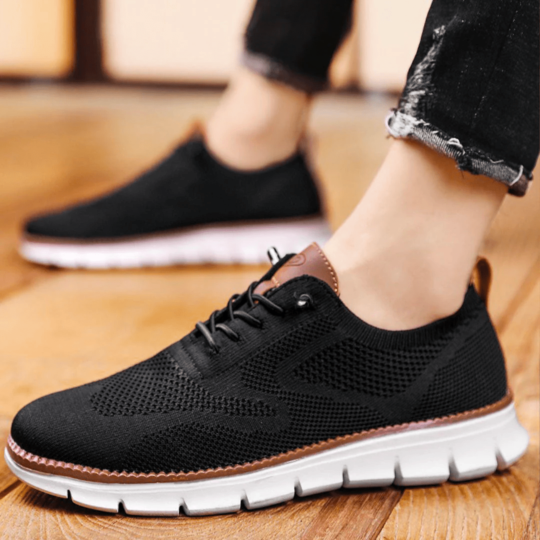 Men’s Sneakers – Knit Upper – Lace-Up Design – Supportive Sole – Casual Fit