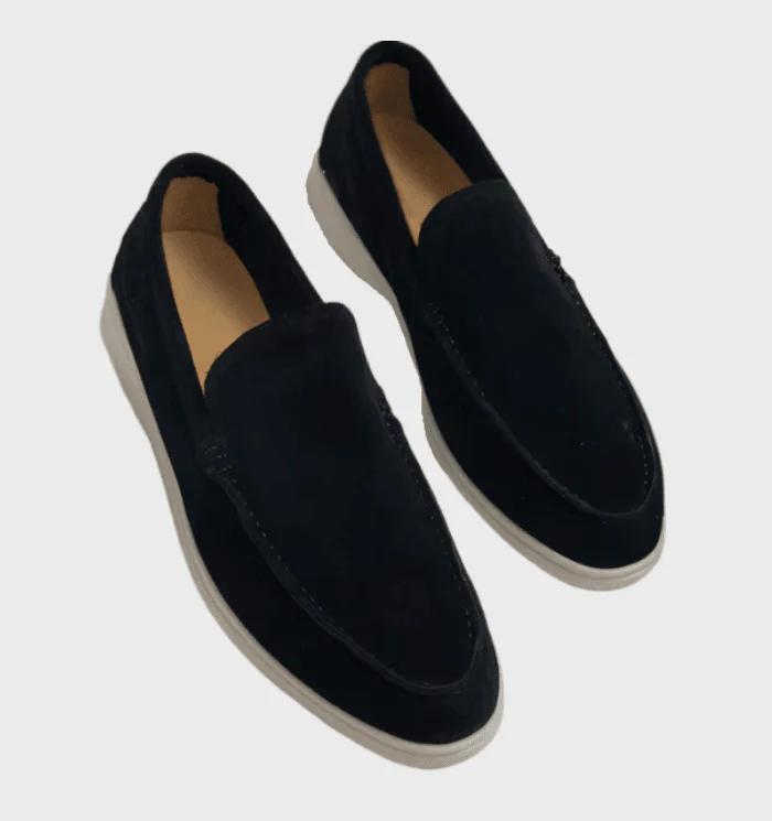 Men’s Loafers – Suede Feel – Slip-On – Moc Toe – Streamlined Casual Fit