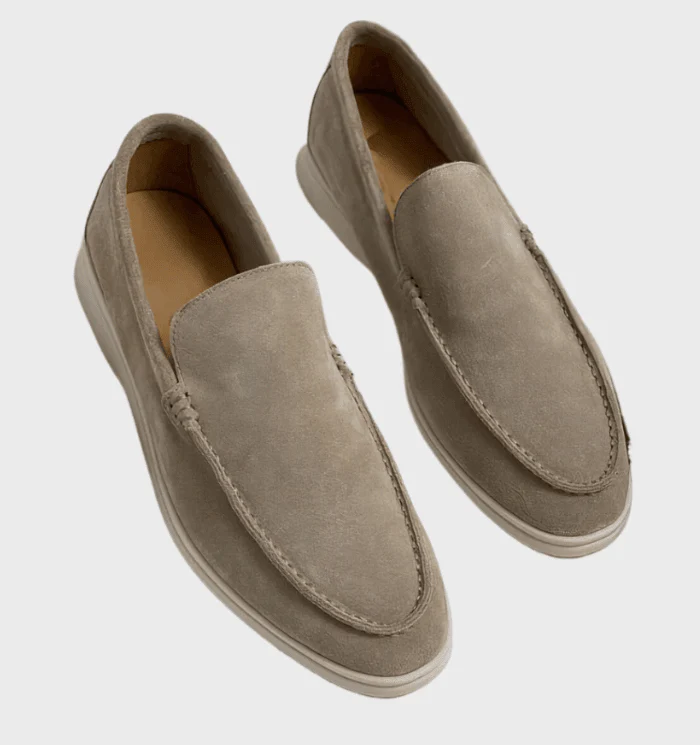 Men’s Loafers – Suede Feel – Slip-On – Moc Toe – Streamlined Casual Fit