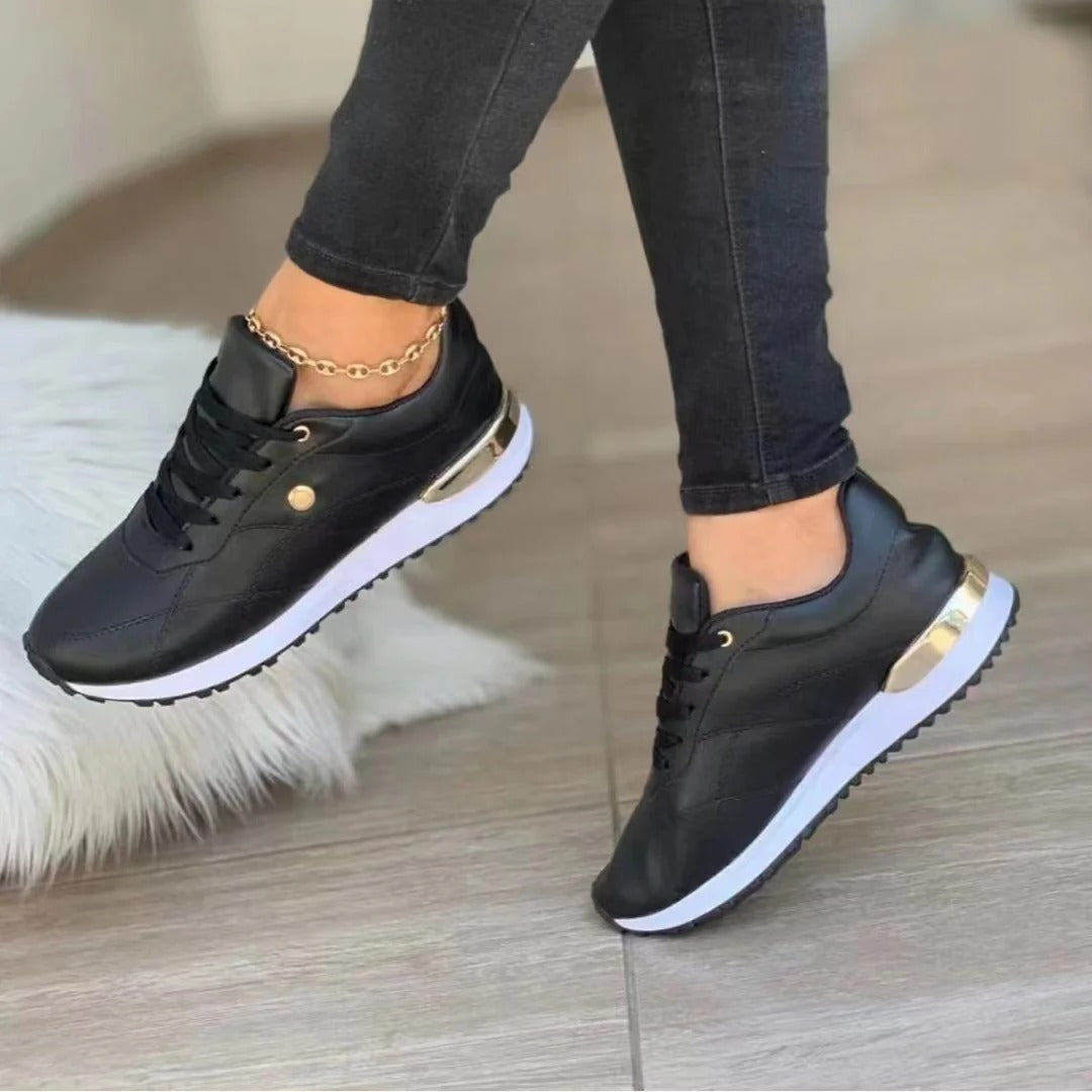 Women’s Sneakers – Streamlined Fit – Low-Cut – Lace-Up – Casual Wear