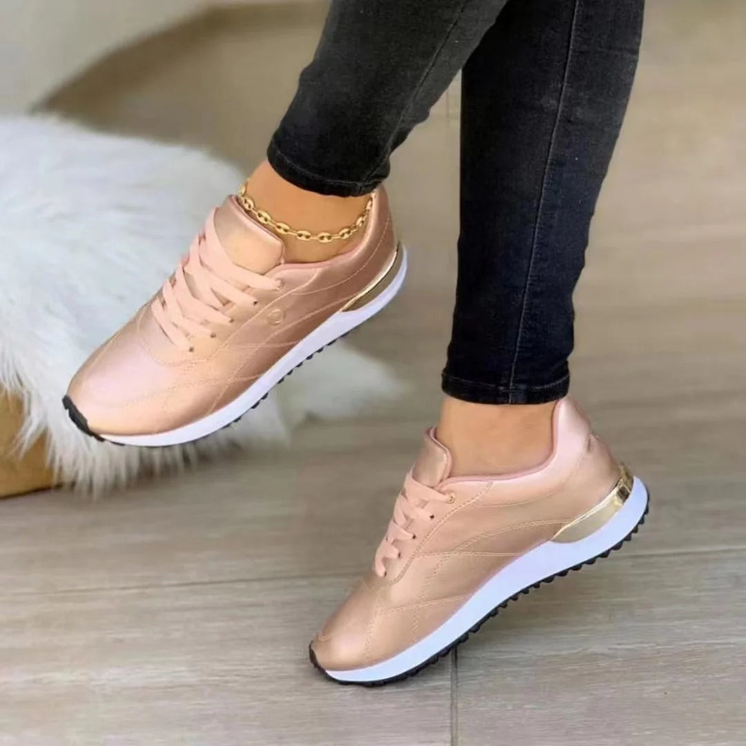 Women’s Sneakers – Streamlined Fit – Low-Cut – Lace-Up – Casual Wear