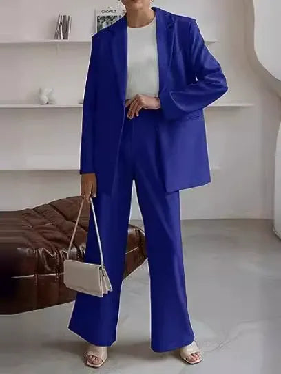 Women’s Blazer Set – Tailored Fit – Wool Blend – Single Breasted – Minimalist Style