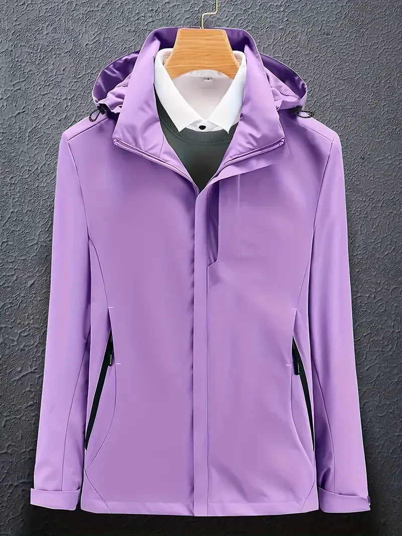 Men’s Jacket – Windproof – Regular Fit – High Collar – Adjustable Cuffs – Epaulet Detail