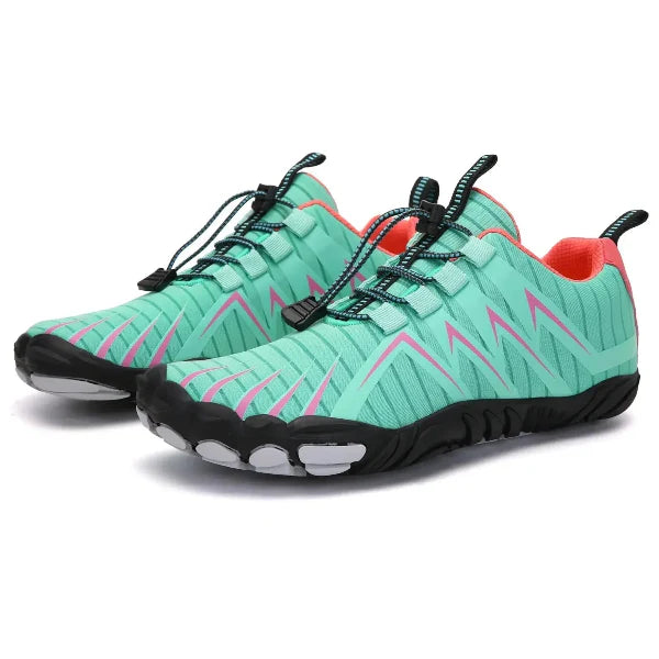 Men’s Athletic Shoes – Mesh Upper – Bungee Lacing – Flexible Segmented Sole – Low Top