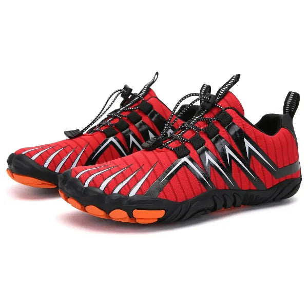 Men’s Athletic Shoes – Mesh Upper – Bungee Lacing – Flexible Segmented Sole – Low Top