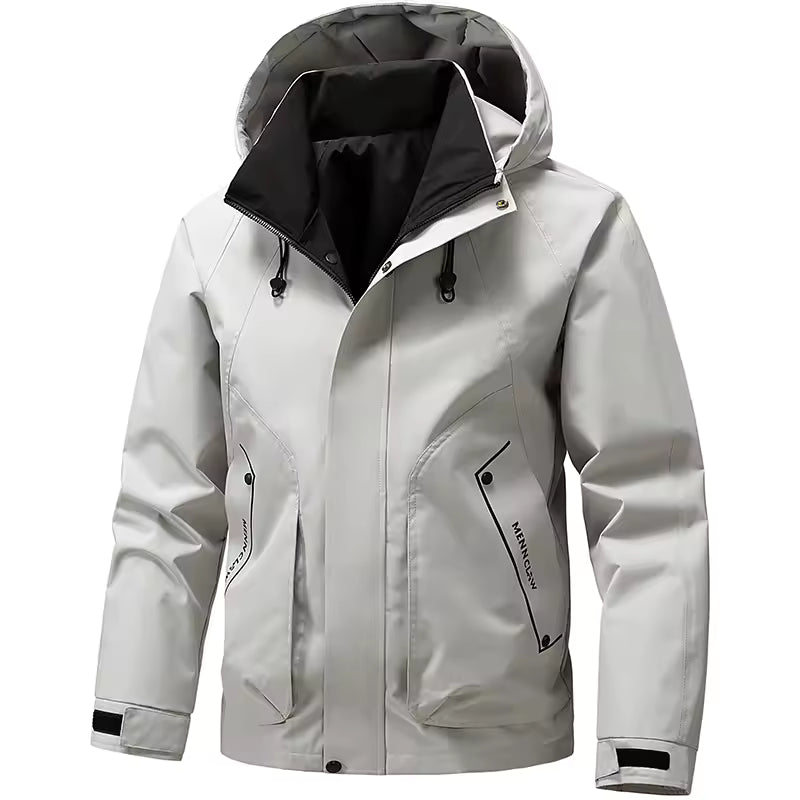 Men’s Softshell Jacket – Regular Fit – Hooded – Wind-Resistant – Zip Pockets
